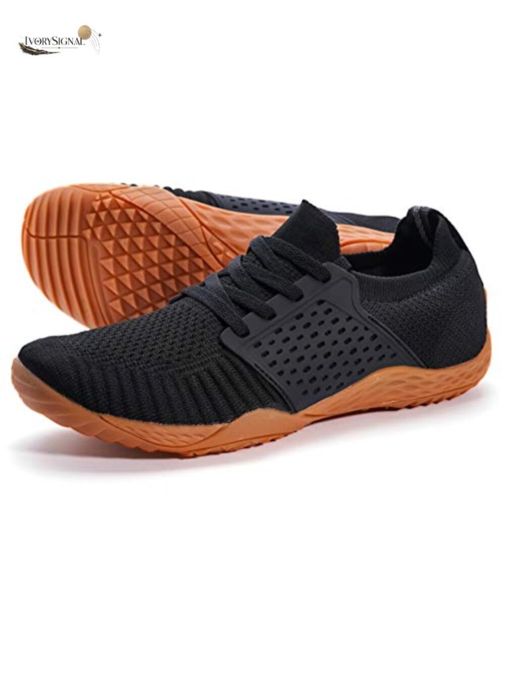 Zero Drop Barefoot Trail Running Shoes Women Lace Up Knit